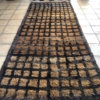 Turkish Carpet Tulu Runner Large runner Hallway landing runner brown maroon squares design earth colours large 100x300cm