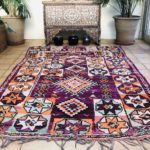 large moroccan berber rug in colourful geometric design