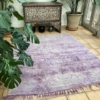 plain purple square vintage Moroccan rug square size 200x200