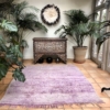 plain purple square vintage Moroccan rug square size 200x200