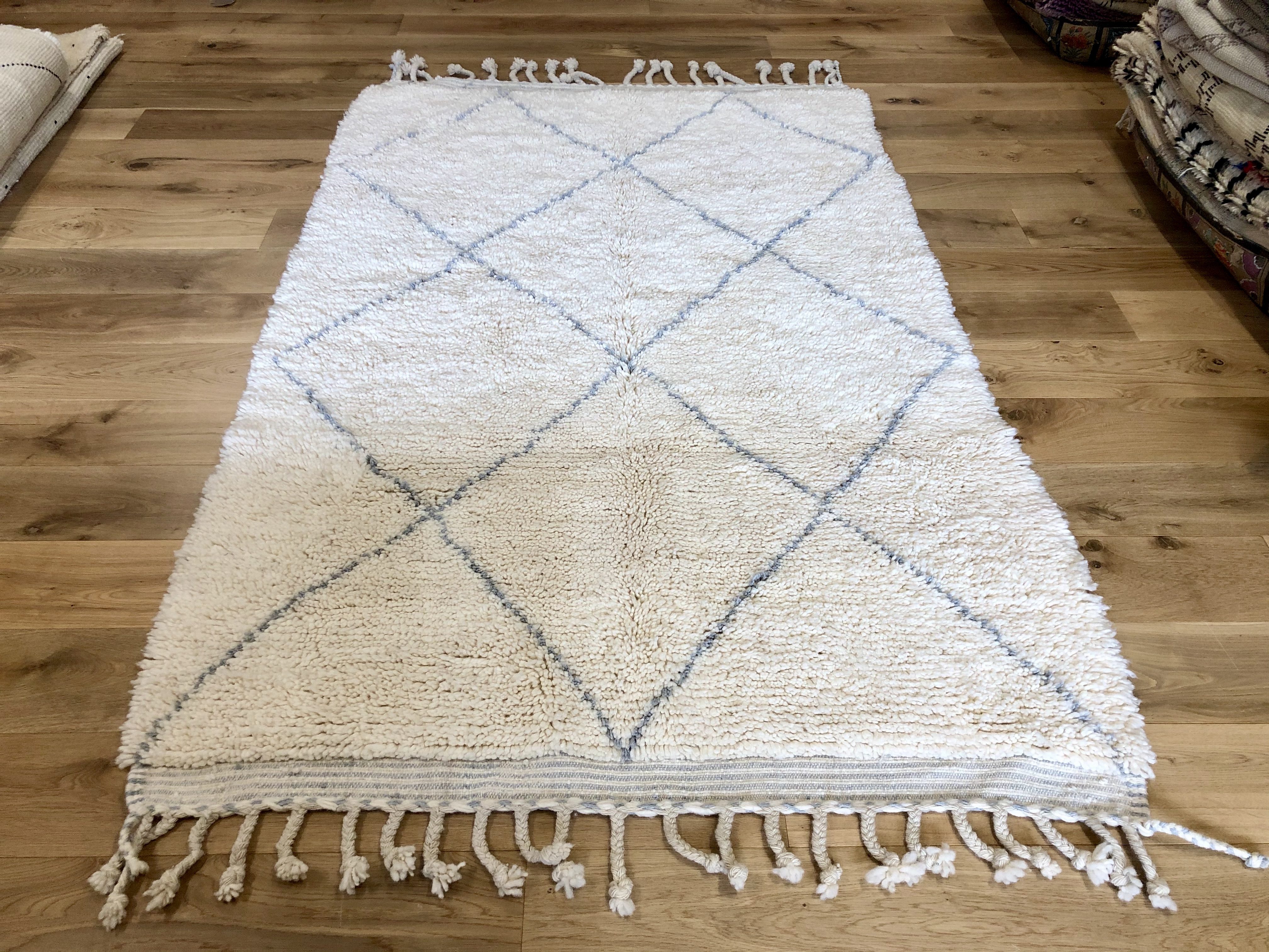 Find your favorite one in our selection! moroccan berber rug contemporary new made carpet gray geometric design white wool background soft medium size area rug 150x240cm