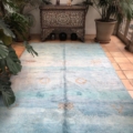 Blue Moroccan Berber Rug Midcentury Mrirt 200x305cm