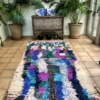 FUNKY Moroccan Boucherouite Colourful Rag Rug Large Size 150x310cm