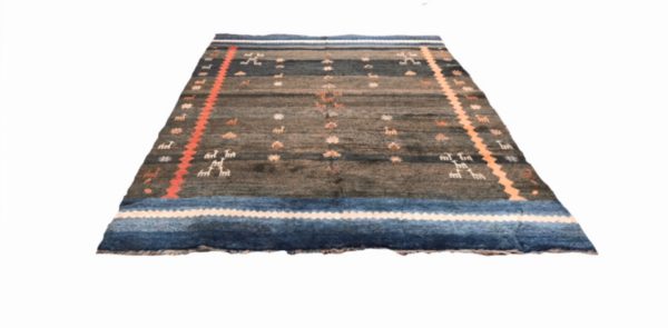Antique Gabbeh rug in Forrest green colour palette large size 230x300cm