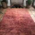 Plain Coral Pink Moroccan Berber Rug Mrirt 185x285cm