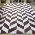 Herringbone Striped Handwoven Kilim New Made 210x290cm