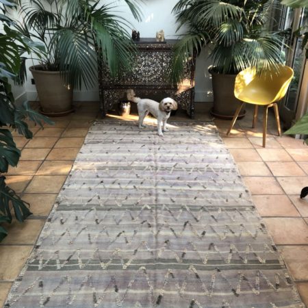 purple grey soft faded large moroccan kilim runner hallway rug