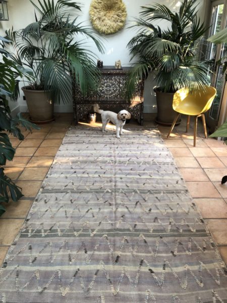 purple grey soft faded large moroccan kilim runner hallway rug