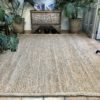 large jute rug braided natural jute carpet large area rug 244x330cm natural fibres