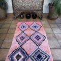 Small Pink Moroccan Berber Runner 100x190cm