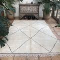 grey geometric design simple moroccan beni berber rug large size