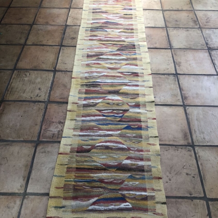 narrow runner moroccan berber in yellow