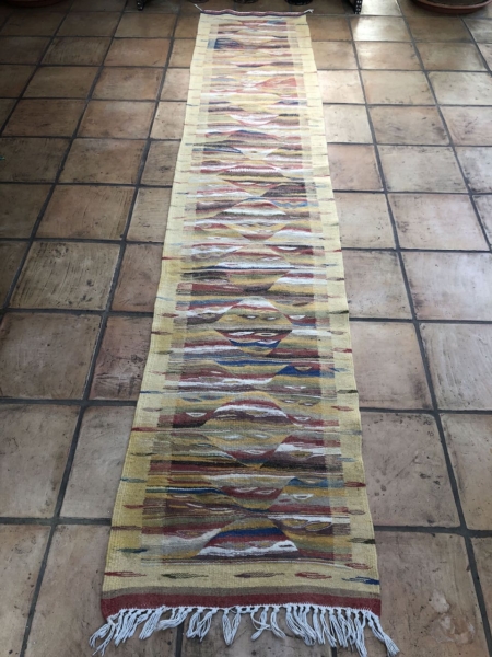 narrow runner moroccan berber in yellow