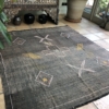 black brown cactus silk moroccan kilim