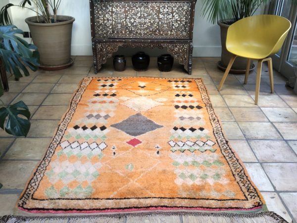 orange moroccan berber rug