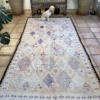 peach purple moroccan berber rug runner low pile 150x310cm