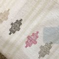 large turkish kilim white with simple geometric design cotton wool mix adana kilim rug