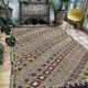 Turkish Kilim Vintage Diagonal Striped Manisa Flatweave Large 200x310cm