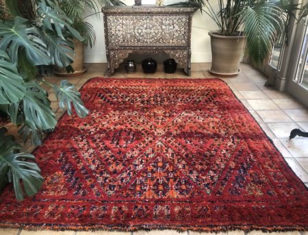 red zaiane berber rug 200x280cm