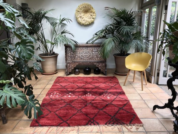 Red Moroccan Berber Rug Boujaad 165x230cm