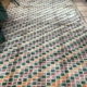 Checkerboard Green Midcentury Moroccan Rug 205x322cm