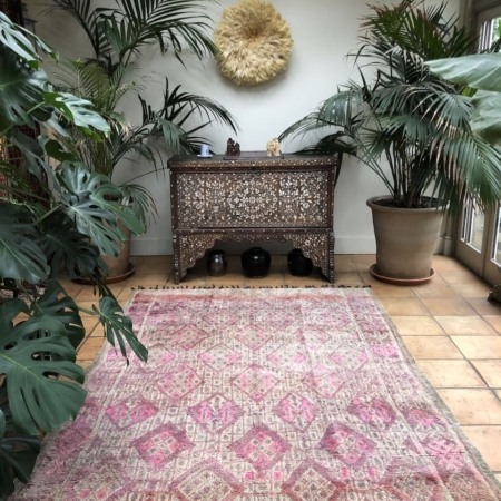 Marmoucha Berber in Lilac Pink Handwoven Rug 180x260cm