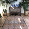 Handwoven Square Moroccan Berber Carpet Midcentury 160x190cm