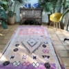 Pink Moroccan Berber Carpet Large Handwoven Rug 161x335cm