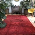 Contemporary Red Plain Moroccan Handwoven Rug 210x290cm