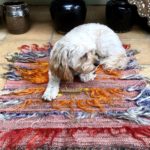 Turkish Tulu Carpet Handwoven Vintage Small Area Rug 60x68cm