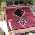 Square Moroccan Red Vintage Boujaad Rug 140x170cm