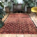 rusty brown moroccan berber rug in large size 200x300cm low pile berber rug atlas mountains