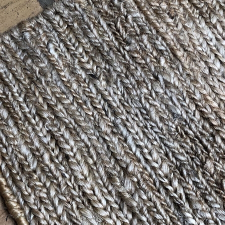 thin braided jute made to measure custom-sized hardwearing thin braided jute rug