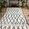 Vintage Moroccan Beni Ouarain Carpet Charcoal Design 175x330cm