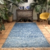 Blue Berber Rug Handwoven Moroccan Carpet Runner 160x265cm