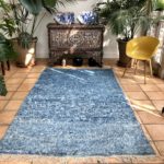 Blue Berber Rug Handwoven Moroccan Carpet Runner 160x265cm