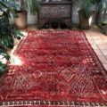 red Moroccan berber rug mrirt vintage handwoven carpet large area rug
