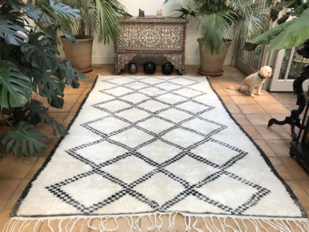 Vintage Moroccan Marmoucha carpet large area rug wool diamond design 200x300cm