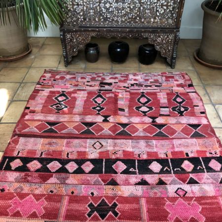 Vintage Moroccan Berber Rug Square Red Rug 160x170cm