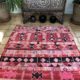Vintage Moroccan Berber Rug Square Red Rug 160x170cm