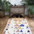 azilal berber rug handmade colourful design low pile Moroccan Berber rug