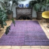 Striped Turkish Kilim Vintage Flatweave in Purple Pink Large 189x260cm