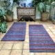 2 Purple Striped Matching Turkish Kilim Runners 84x230cm 375£PP