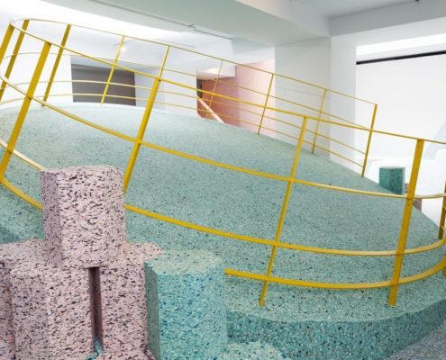 London Art Collective 'Assemble' Unveil The Brutalist Playground Installation At RIBA's Architecture Gallery