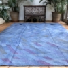 Blue Kilim Rug Large Turkish Carpet Plain Rug Handmade Flatweave Super Large Size 260x340cm 8.5x11Feet