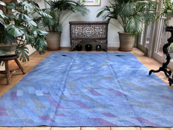 navy blue Turkish Kilim Handmade Handwoven Large Area Rug