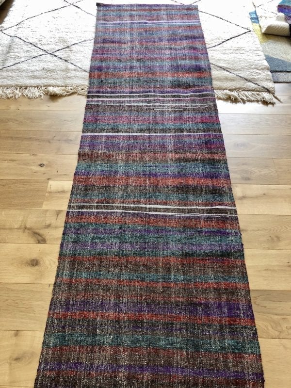 super long runner Turkish Hallway stair runner dark colours