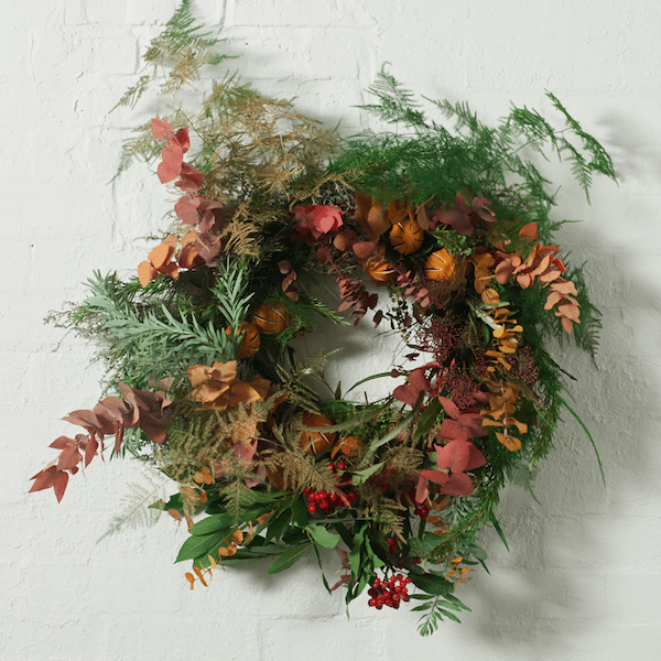 Keep it natural with a fresh floral wreath from Grace and Thorn