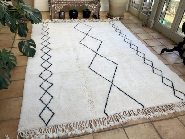 triple geometric design beni berber carpet large area rug 200x300cm