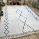 triple geometric design beni berber carpet large area rug 200x300cm